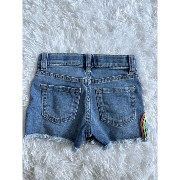 Cat & Jack Girls Sz. 3T Rainbow Design “ Short” Jean Shorts. Cute, Great Shape - Picture 9 of 10